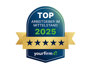 Auszeichnung Top Arbeitgeber im Mittelstand 2025 von yourfirm